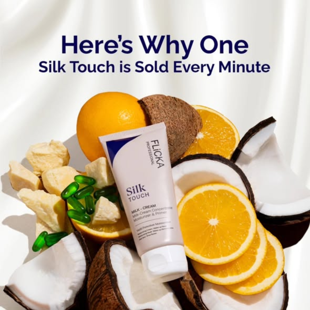 Flicka Flawless Base Duo | Silk Touch 3-in-1 Primer + The Base Story Foundation for Long-Lasting, Matte Perfection