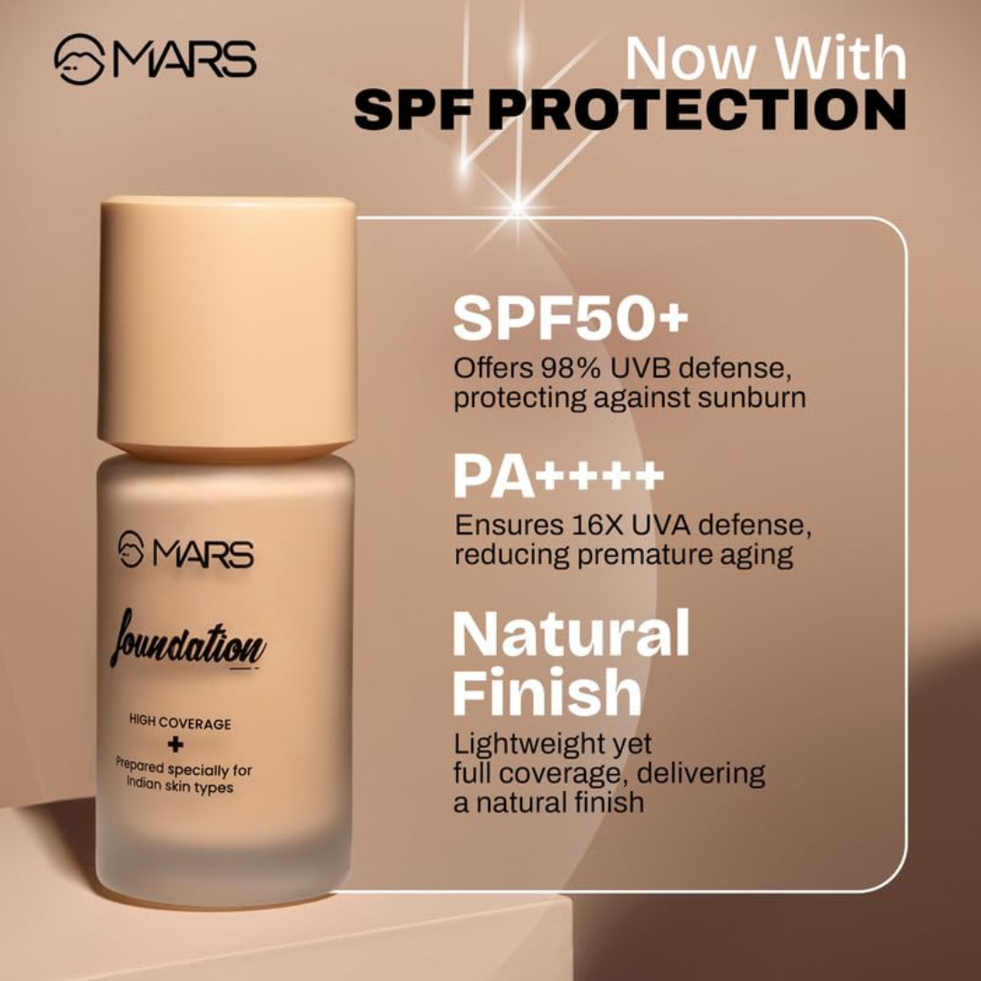 Flawless Glow Duo | MARS God’s Glow Illuminator + Full Coverage Foundation | All-Day Hydration & Glowy Finish