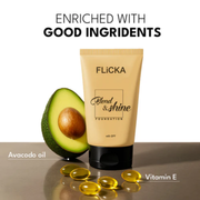 FLICKA Silk Touch & Blend & Shine Face Trio Deal | Hydrating Primer + SPF Foundation + Concealer