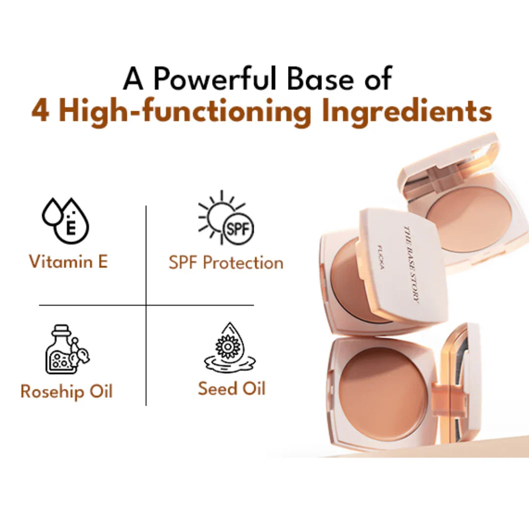 Flicka The Base Story Foundation - High Coverage, Skincare-Infused & Waterproof