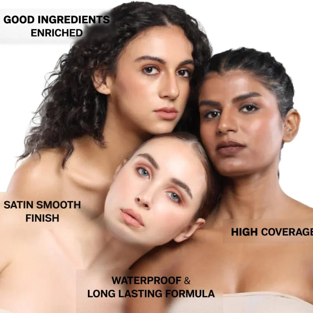 Flicka The Base Story Foundation - High Coverage, Skincare-Infused & Waterproof