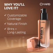 MARS Liquid Blossom Foundation & Concealer Set | SPF 50+ PA++++, Longwear, Crease-Resistant & Customizable Coverage