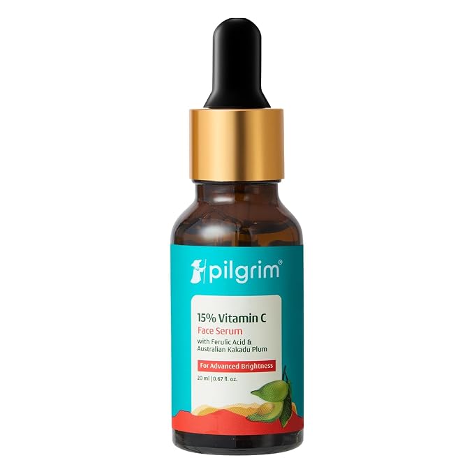 🎁 Buy 1 Get 2 FREE — Get 3 Serums for Only Rs. 1,549 Pilgrim 15% Vitamin C Face Serum – With Ferulic Acid & Australian Kakadu Plum | Advanced Brightening Serum