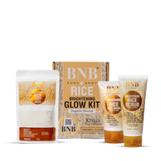 BNB 3 In 1 Rice Extract & Glow Kit-Rice Face Wash+Rice Scrub+Rice Face Mask