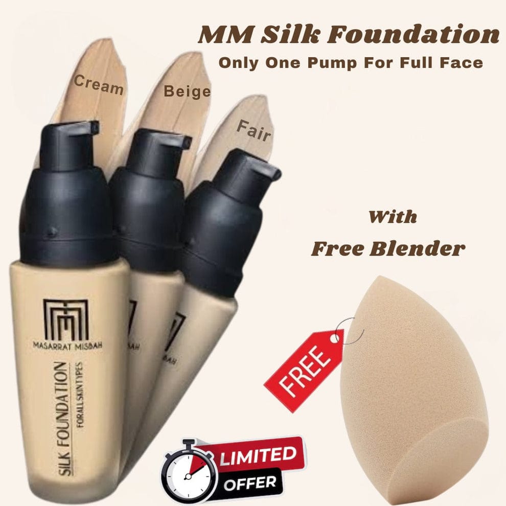 Masarrat Misbah Silk Foundation + free blender sponge