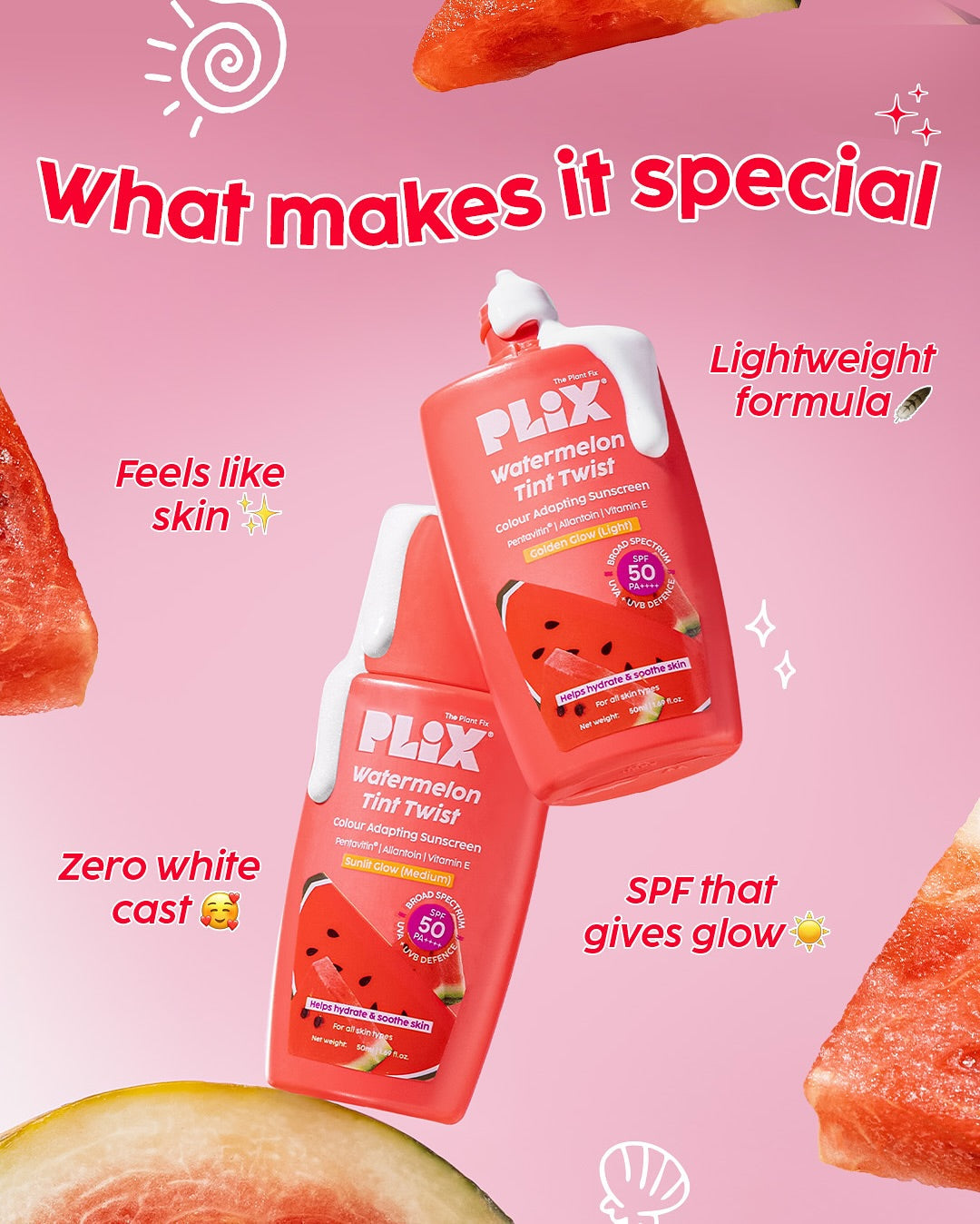 Watermelon Tint Twist Colour Adapting Sunscreen SPF 50++++